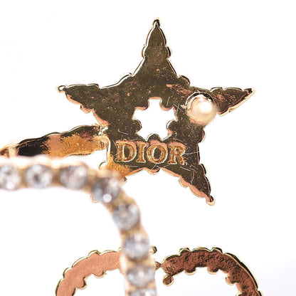 Christian Dior Crystal Clair D Lune Wrap Around Earrings Gold 3 of 5