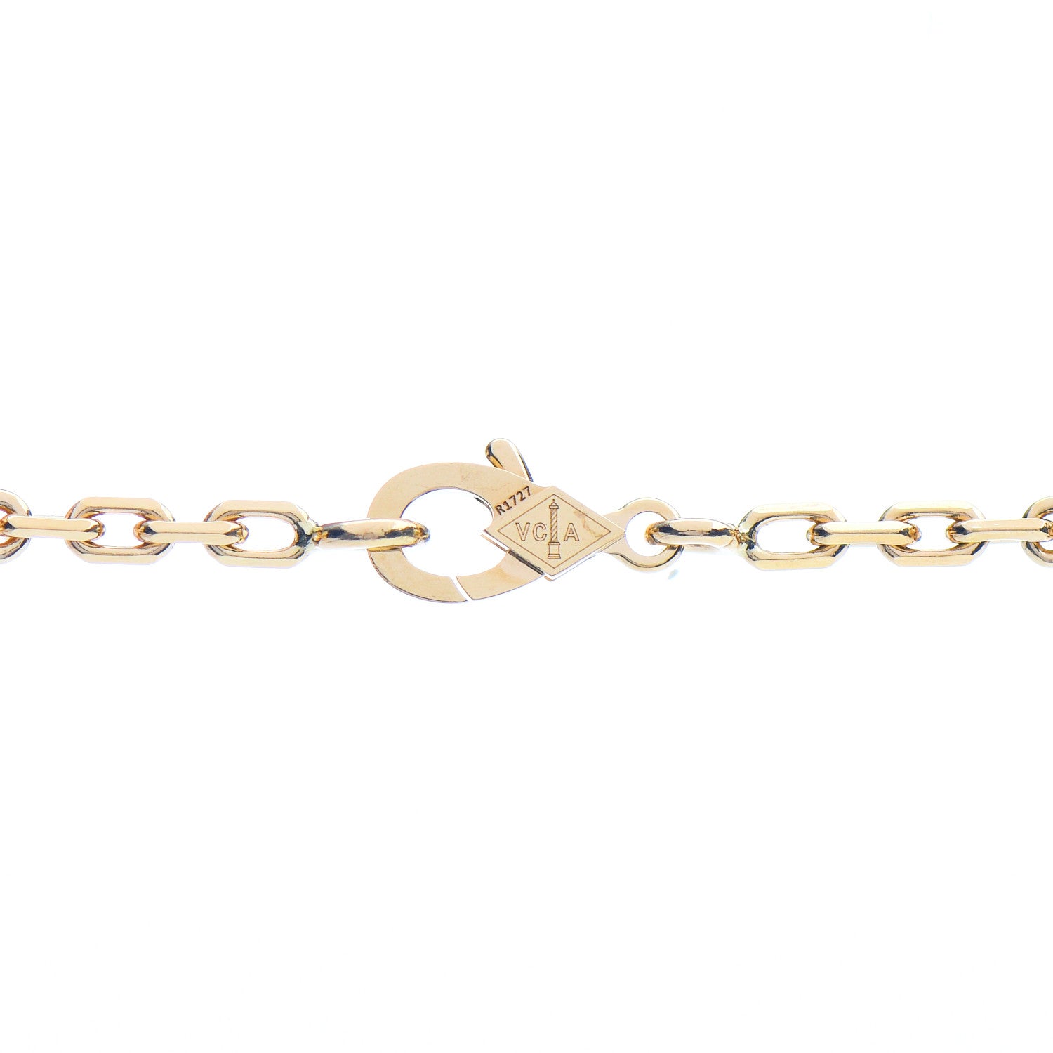 Van Cleef & Arpels 18K Yellow Gold Diamond 20 Motifs Guilloche Vintage Alhambra Necklace 4 of 5