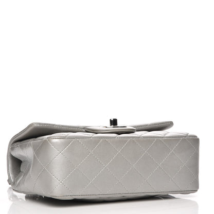 Chanel Metallic Lambskin Quilted Mini Rectangular Flap Silver 4 of 9