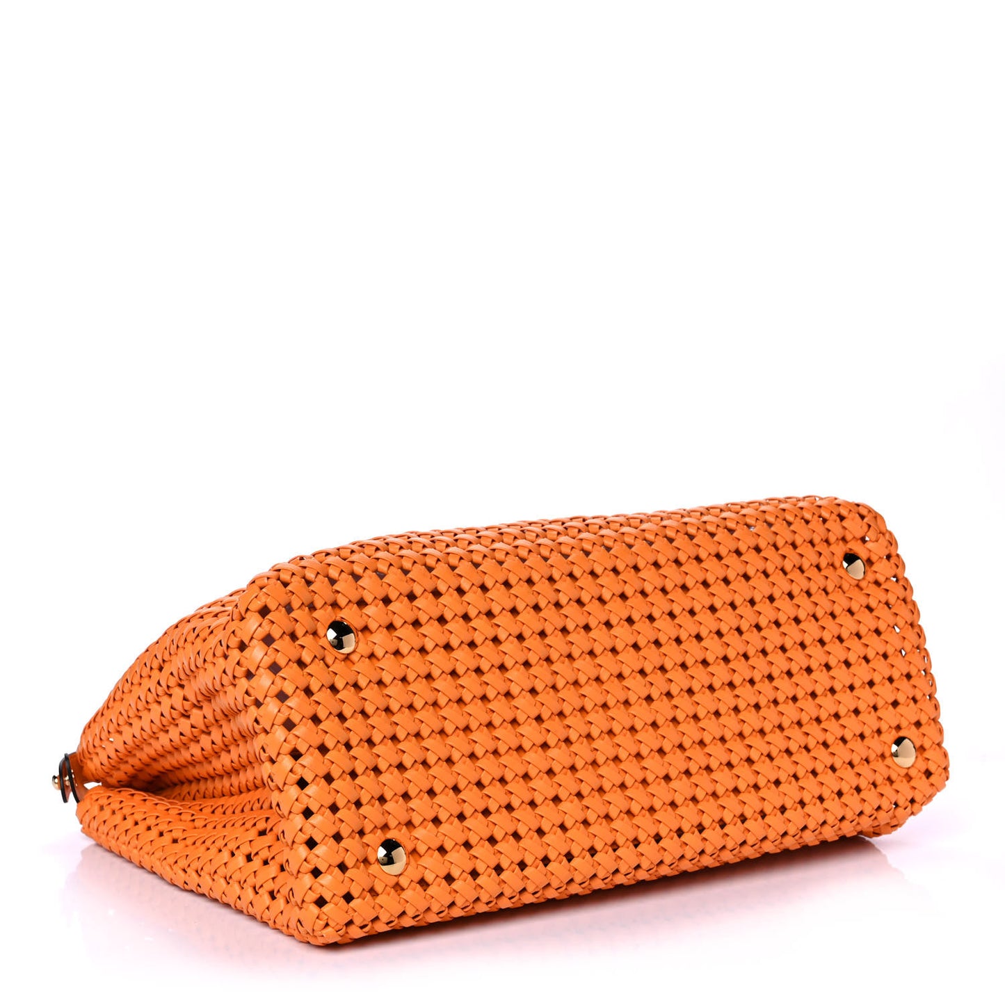 Nappa Woven Large Peekaboo Iconic Satchel Clementine