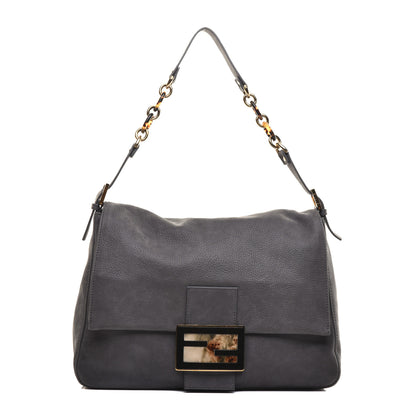 Fendi Vitello Savana Big Mama Baguette Grigio Tartaruga Natural 1 of 9