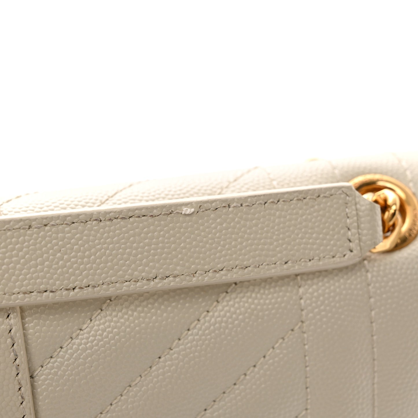 Grain De Poudre Textured Mixed Matelasse Medium Triquilt Monogram Satchel Crema Soft