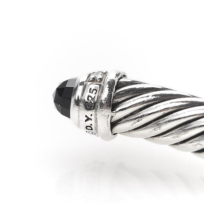 David Yurman Sterling Silver Diamond Pave Black Onyx 5mm Cable Classics Bracelet 4 of 4