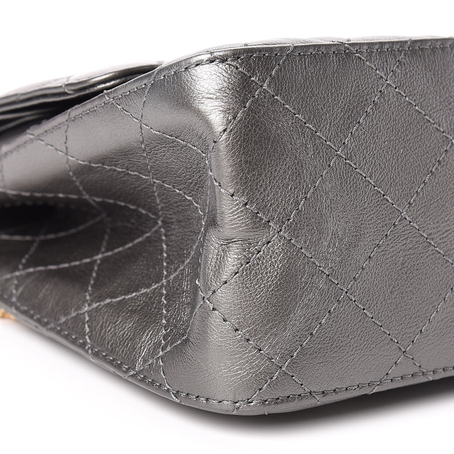 Metallic Calfskin Quilted 2.55 Reissue 226 Flap Charcoal