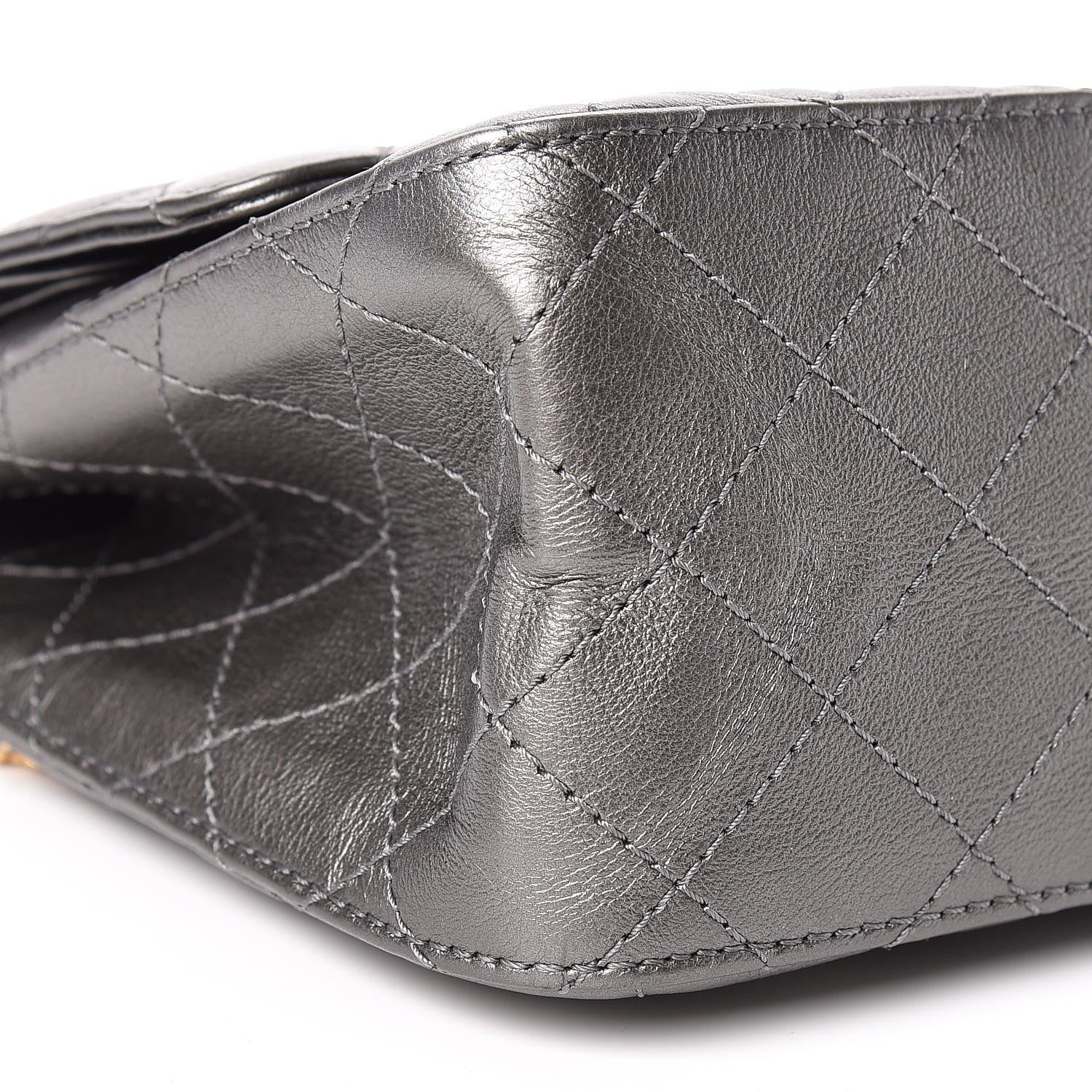 Chanel Metallic Calfskin Quilted 2.55 Reissue 226 Flap Charcoal 5 of 14