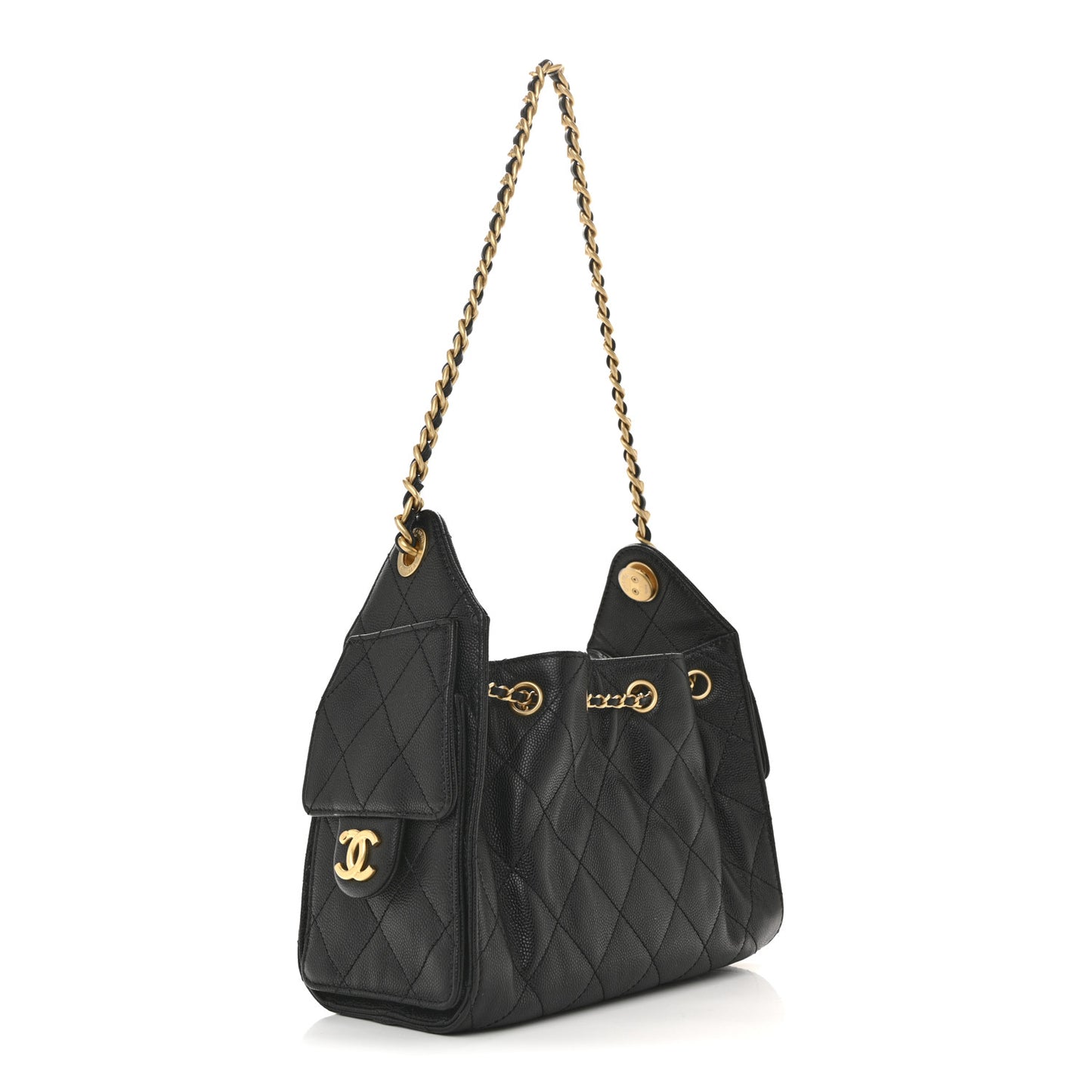 Caviar Quilted Mini Chanel 25 Handbag Black