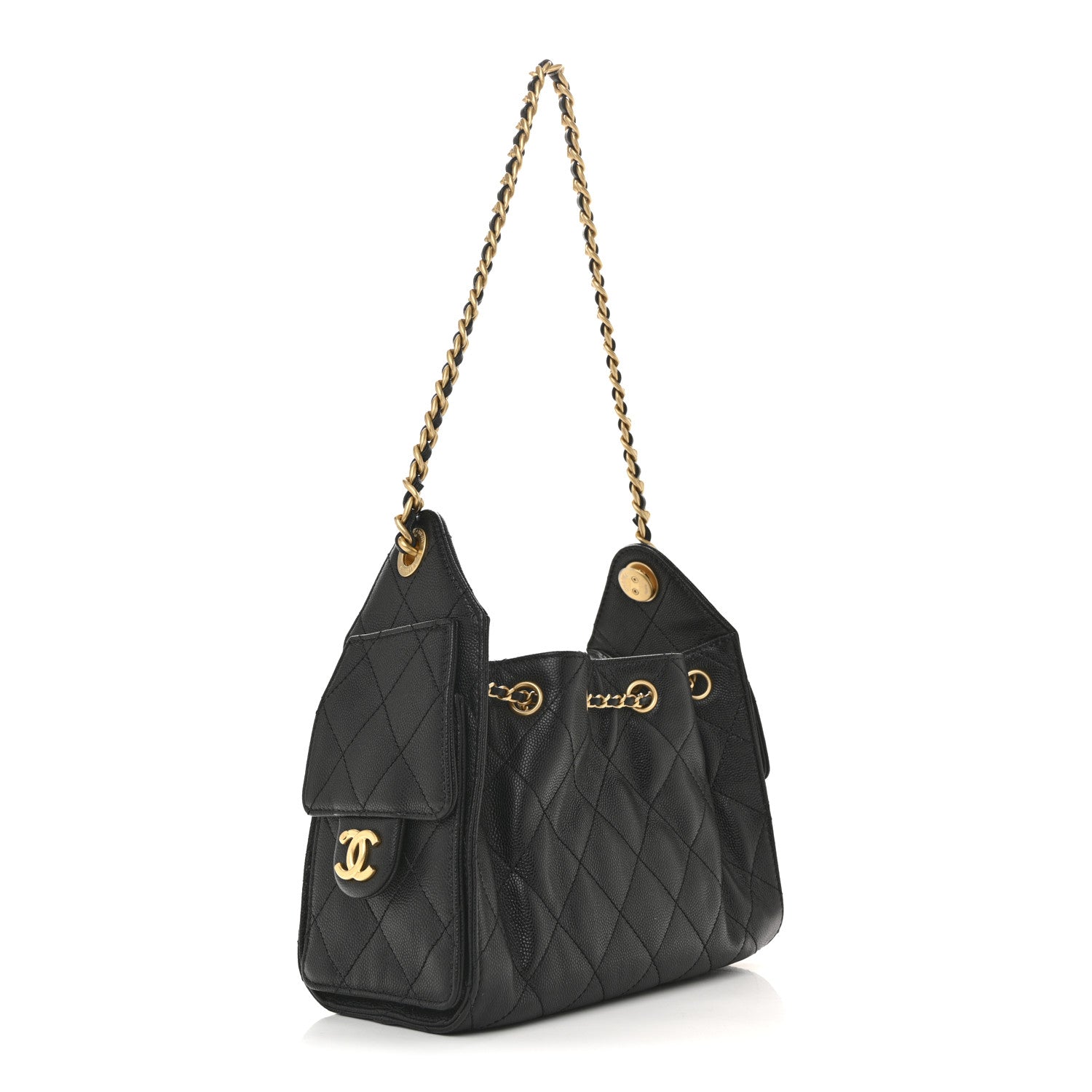 Chanel Caviar Quilted Mini Chanel 25 Handbag Black 3 of 11
