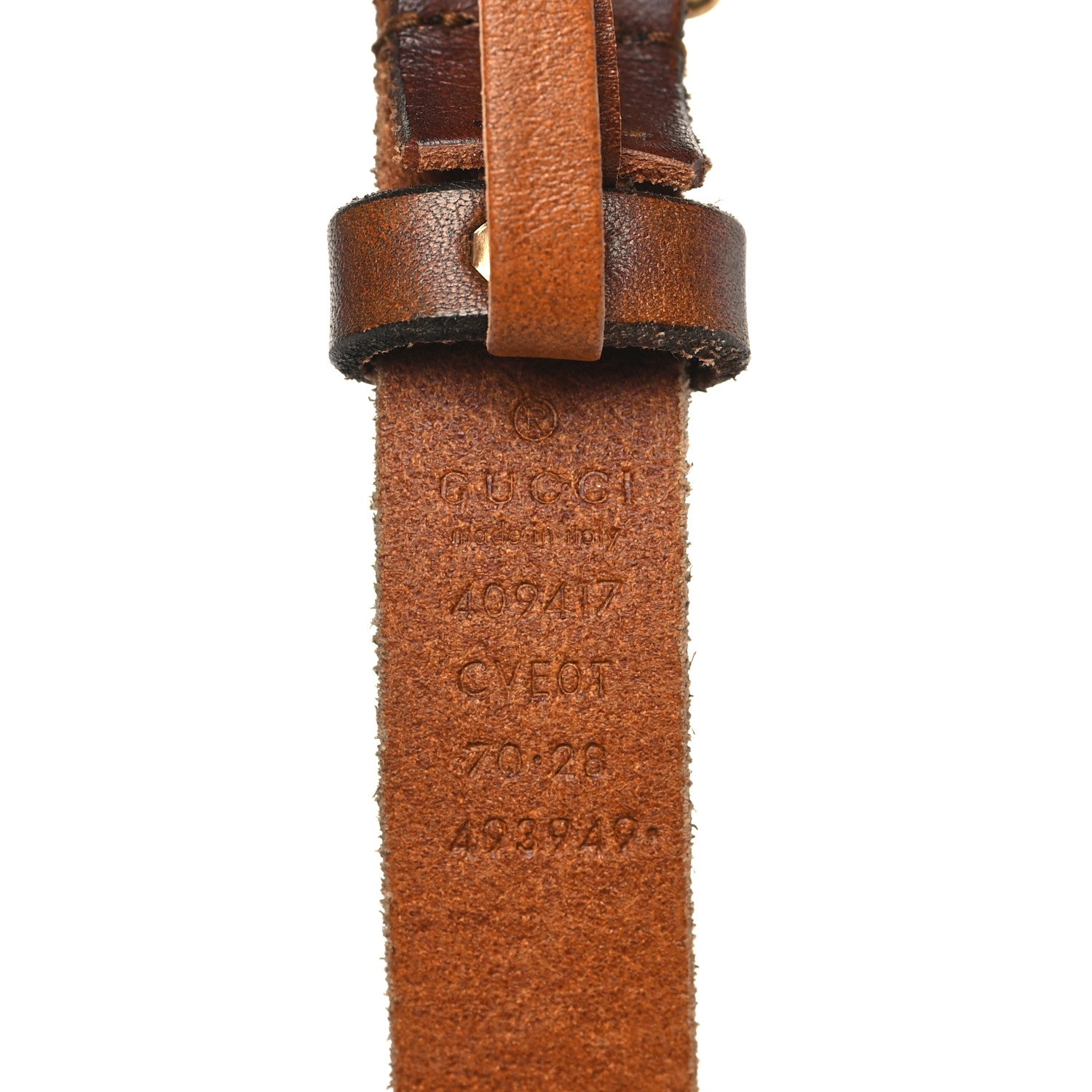 Gucci Faded Calfskin Double G 20mm Belt 70 28 Cuir 3 of 6