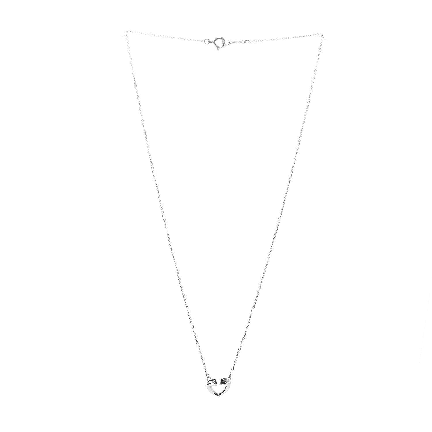 Tiffany Sterling Silver Paloma Picasso Tenderness Heart Pendant Necklace 3 of 5