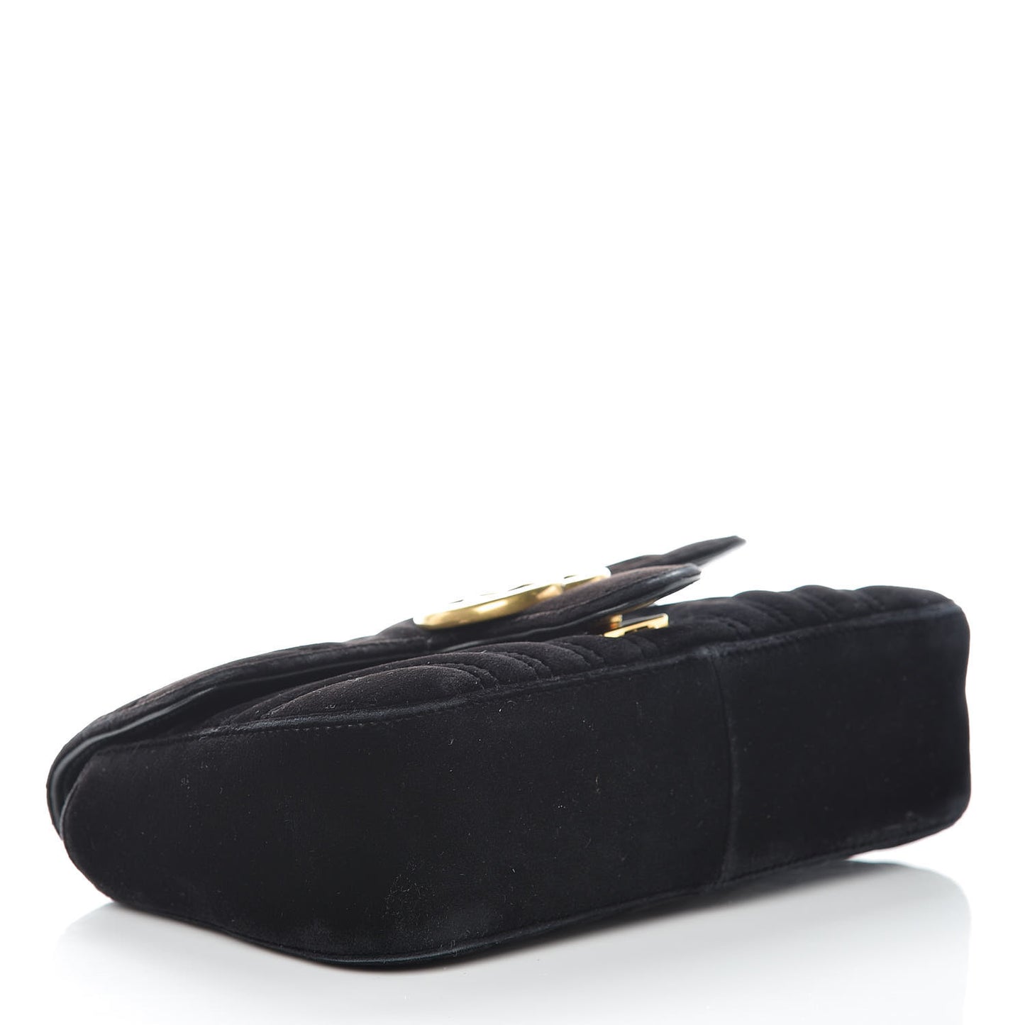Velvet Matelasse Mini GG Marmont Shoulder Bag Black