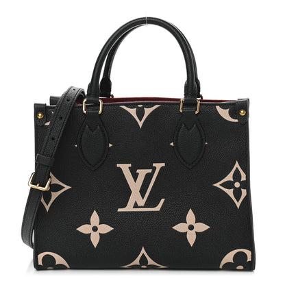 Louis Vuitton Empreinte Monogram Giant Onthego PM Black Beige 1 of 9