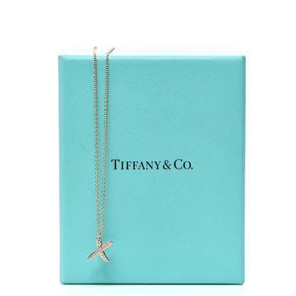 Tiffany 18K Rose Gold Diamond Paloma Picasso Graffiti X Pendant Necklace 5 of 5