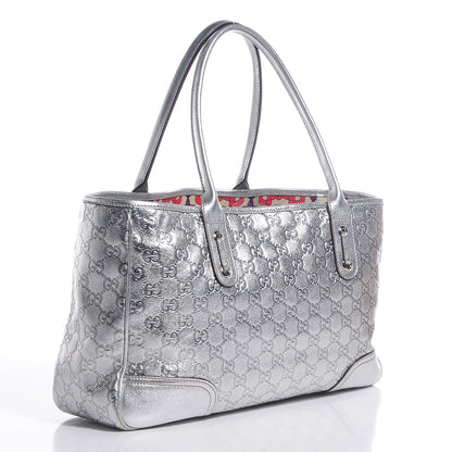 Gucci Guccissima Medium Princy Tote Silver 4 of 17