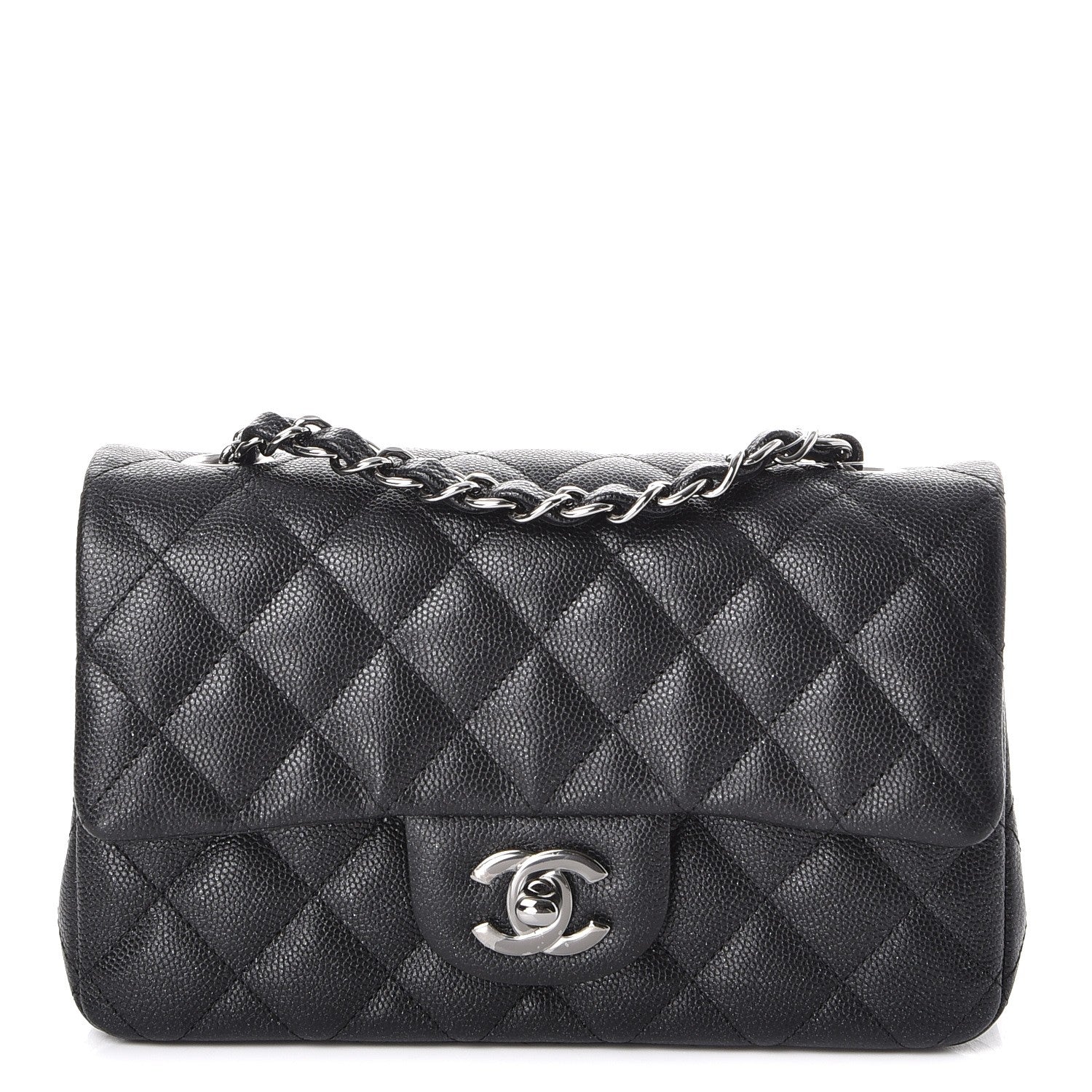 Chanel Iridescent Caviar Quilted Mini Rectangular Flap Black 1 of 8