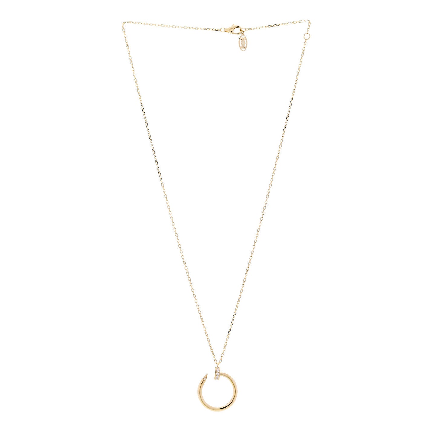 18K Yellow Gold Diamond Juste Un Clou Pendant Necklace