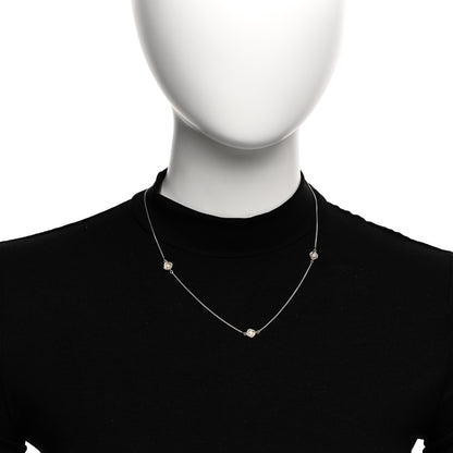 David Yurman Sterling Silver Diamond Infinity 3 Station Necklace 2 of 4