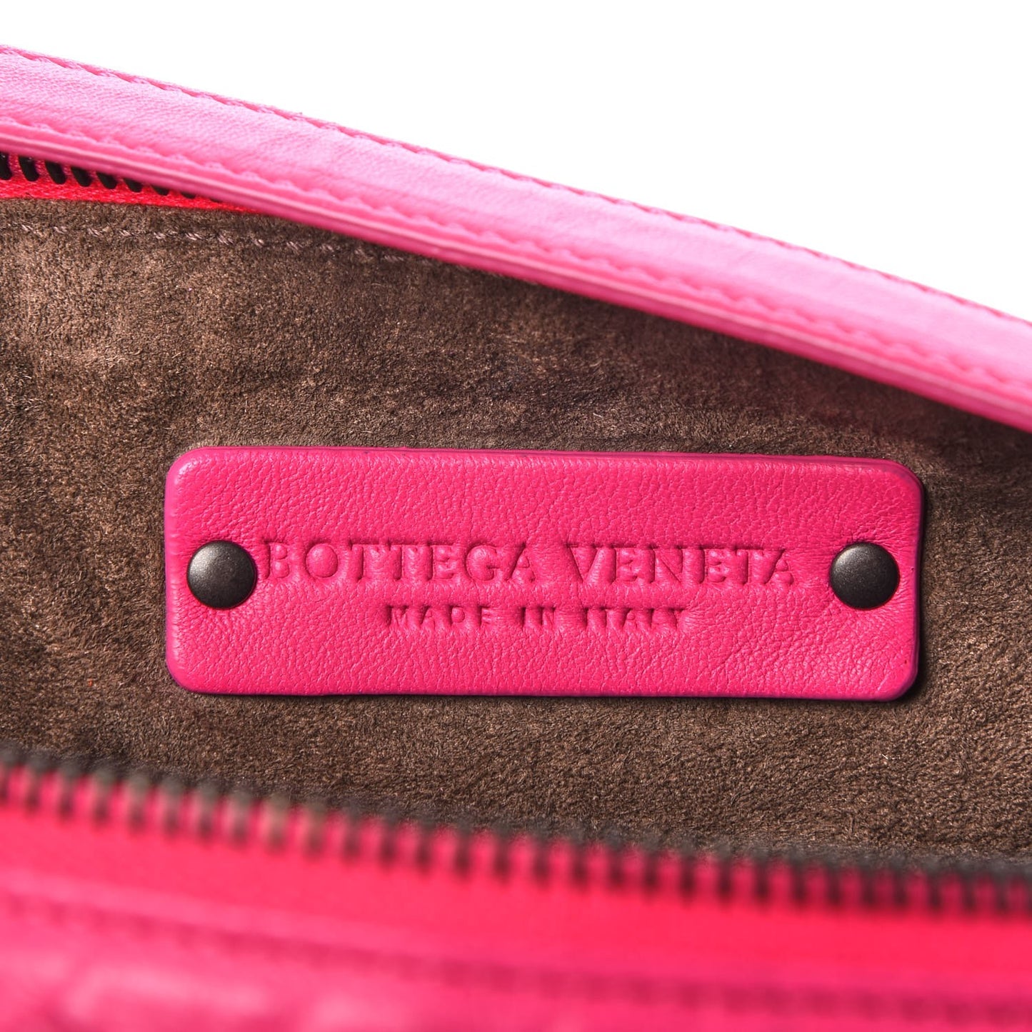 Nappa Intrecciato Shoulder Bag Pink