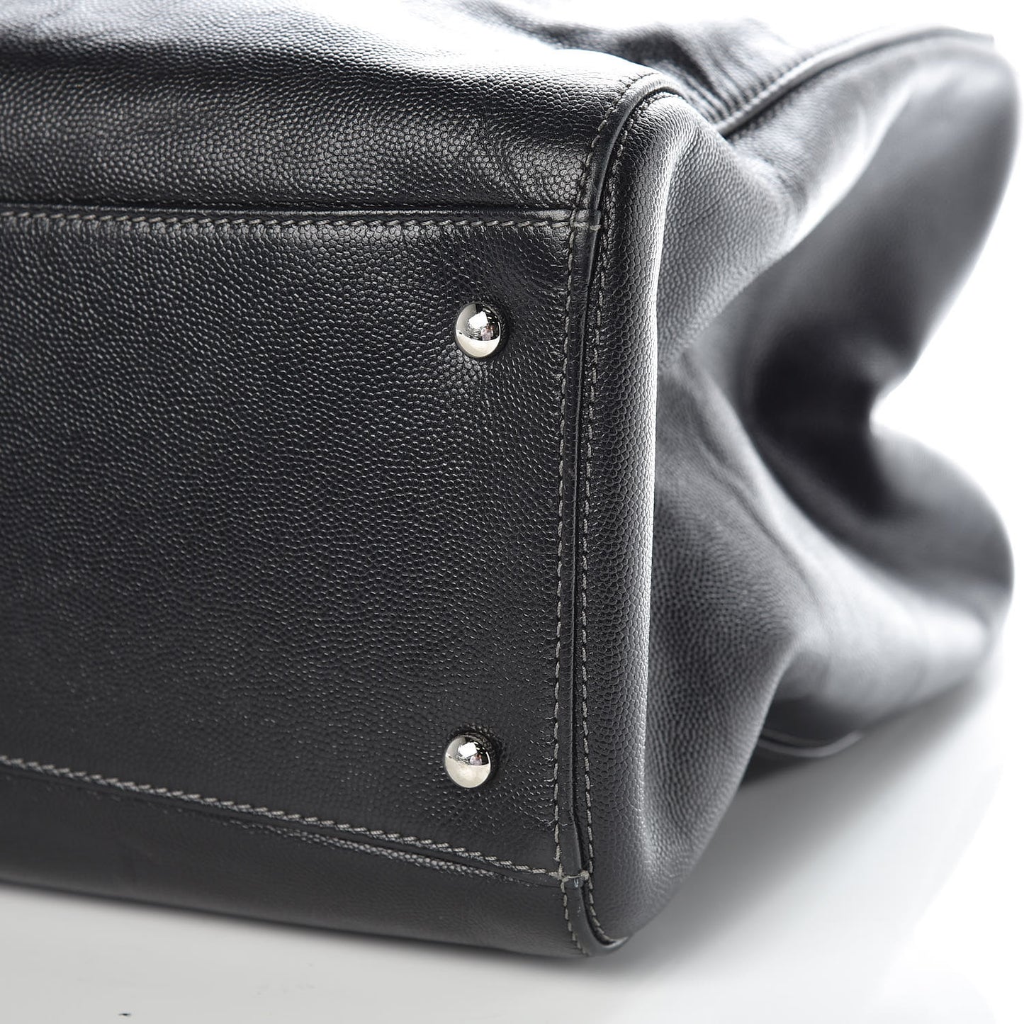 Caviar Large Cerf Executive Shopper Tote Black