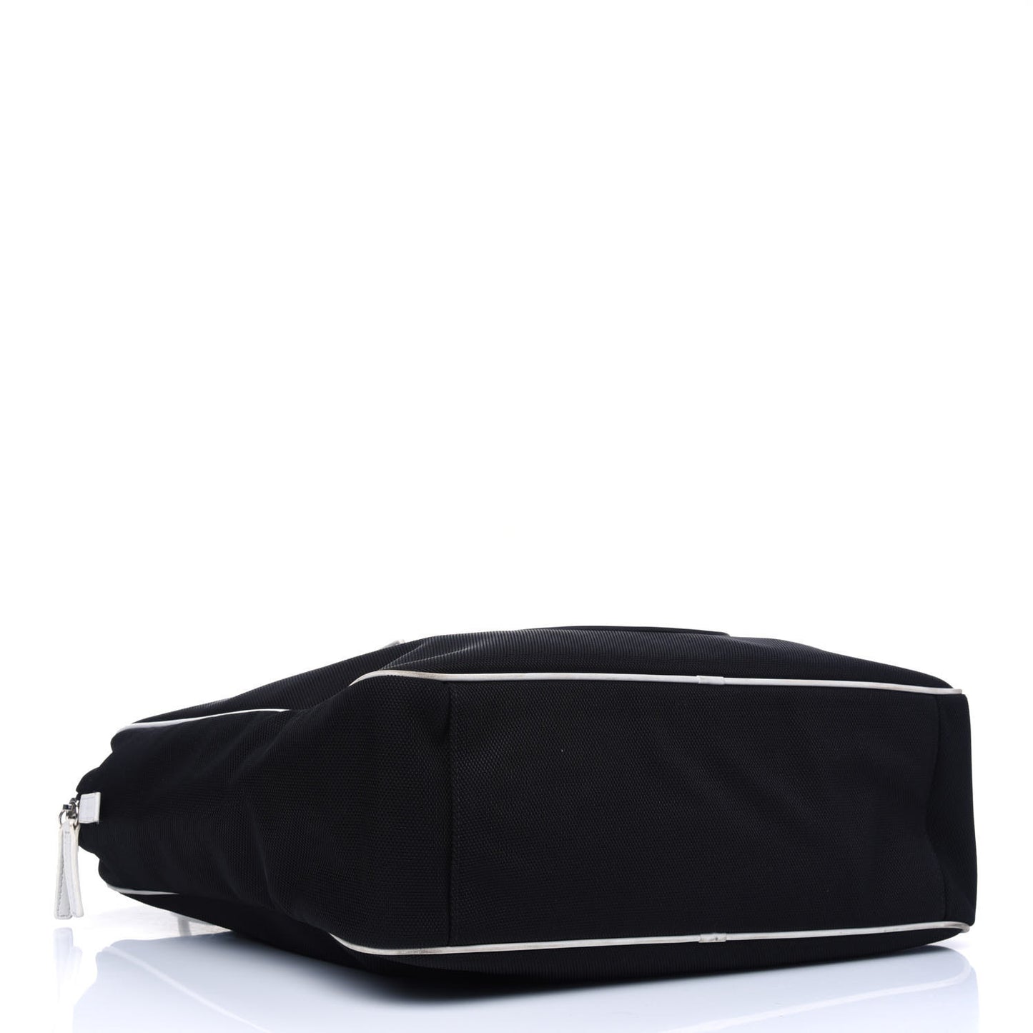 Canvas Rubber Airlines Large Zip Shopping Tote Black White Red