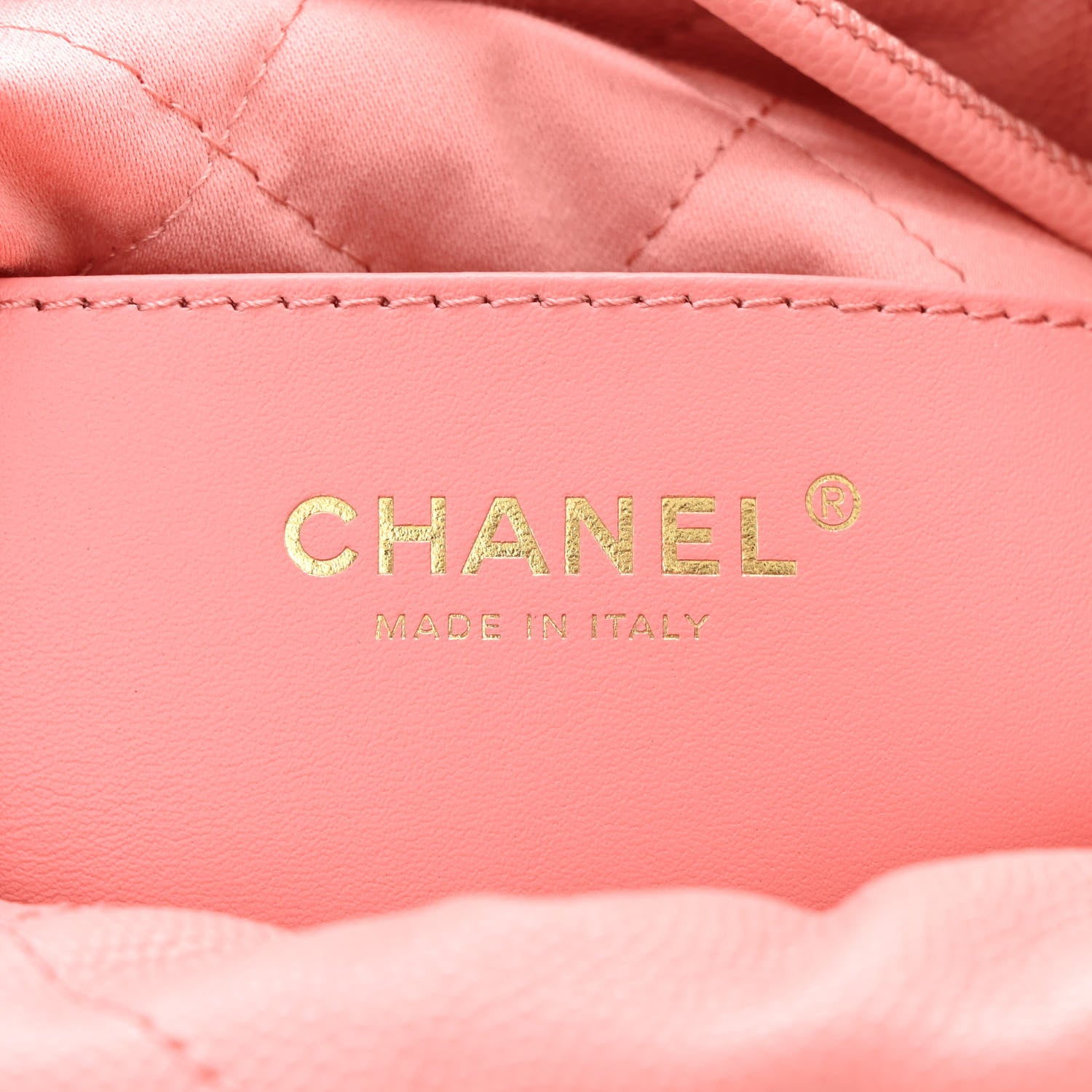 Chanel Shiny Caviar Quilted Mini Chanel 22 Coral 6 of 10