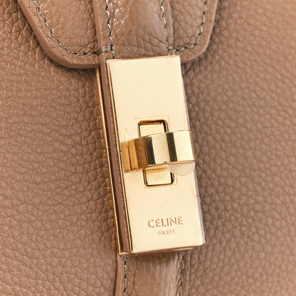 Celine Grained Calfskin Small 16 Top Handle Bag Beige 10 of 15