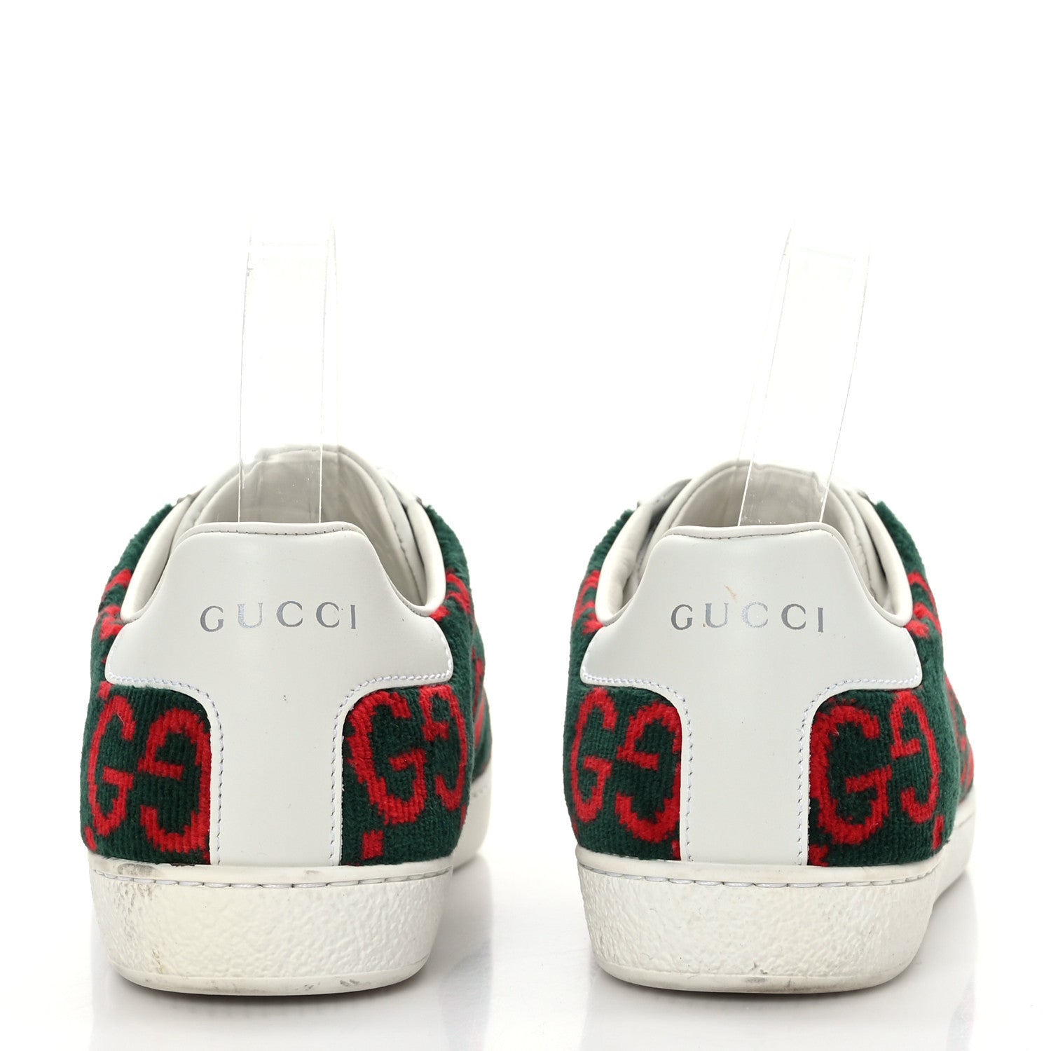 Gucci Terry Cloth GG Monogram Web Womens Ace Sneakers 36.5 Green Red 5 of 7