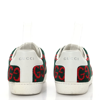 Gucci Terry Cloth GG Monogram Web Womens Ace Sneakers 36.5 Green Red 5 of 7