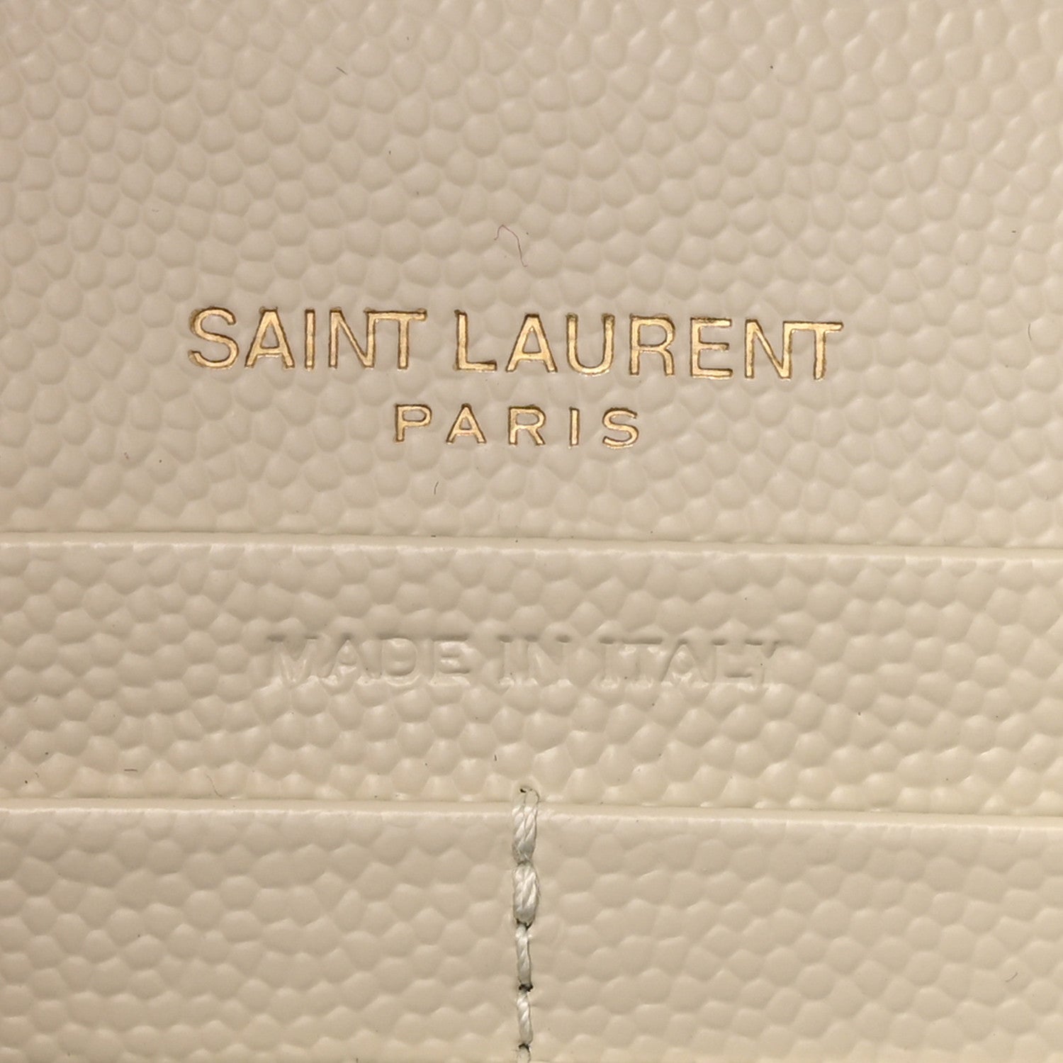 Saint Laurent Grain De Poudre Mixed Matelasse Triquilt Monogram Chain Wallet Crema Soft 6 of 9