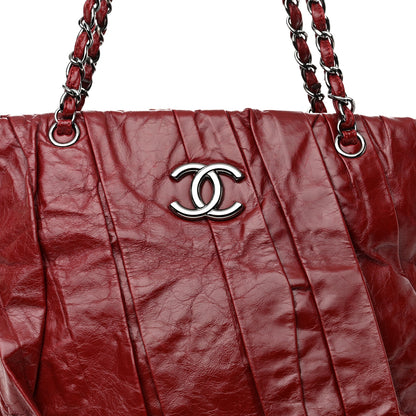 Chanel Glazed Calfskin Twisted Large Tote Red 8 of 10