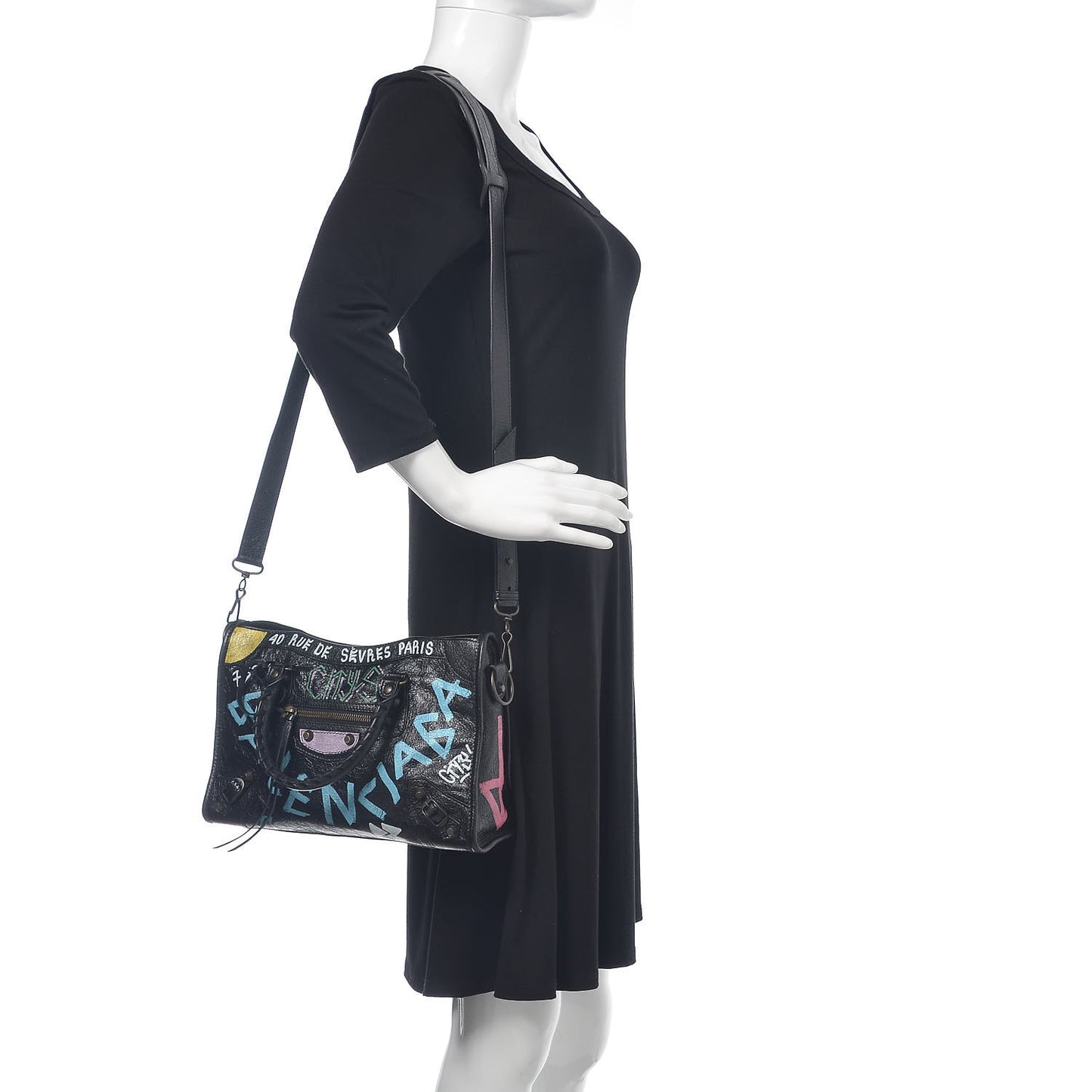 Agneau Graffiti All Over Classic Hardware S City Black Multicolor