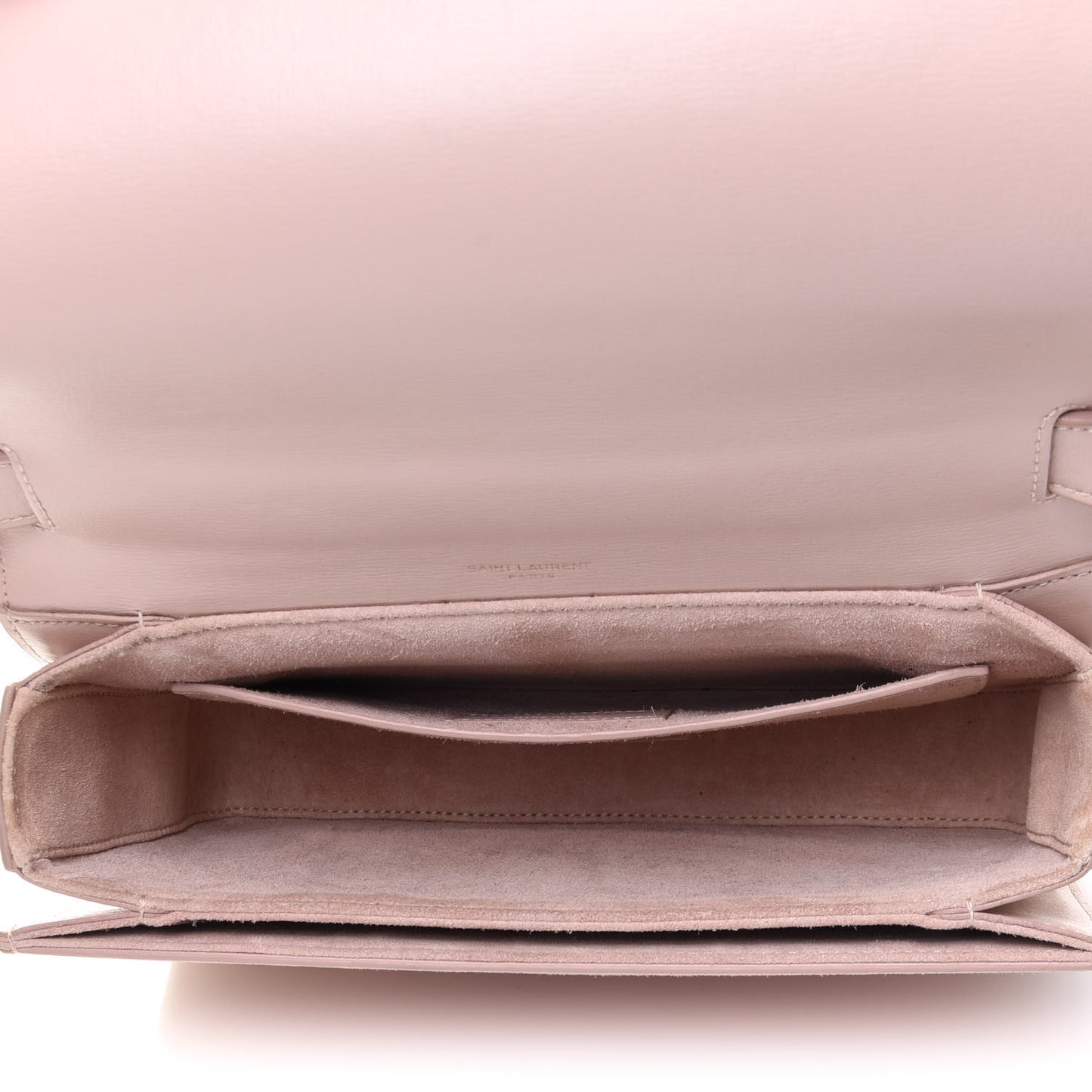 Smooth Calfskin Suede Medium Bellechasse Bag Marble Pink