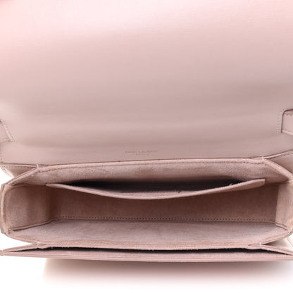 Saint Laurent Smooth Calfskin Suede Medium Bellechasse Bag Marble Pink 5 of 11