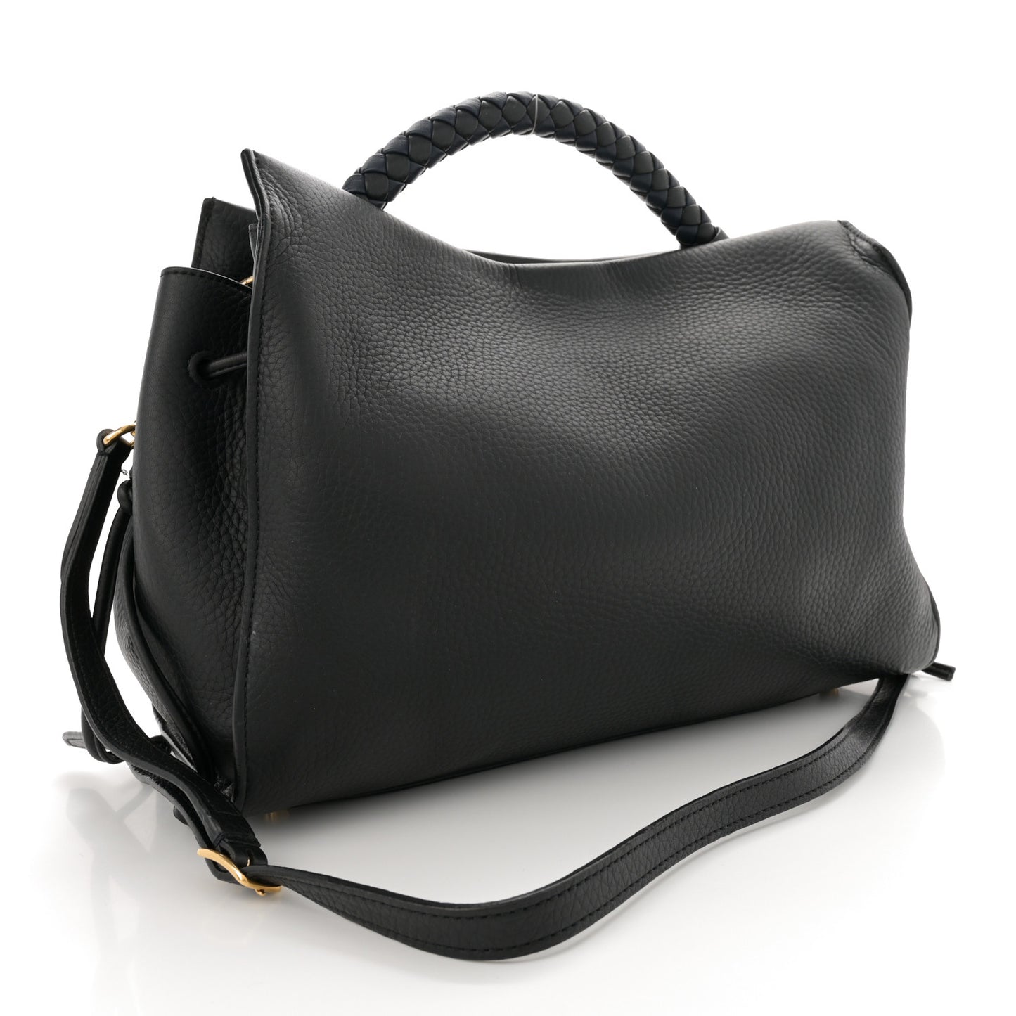Heavy Grain Iris Tote Black
