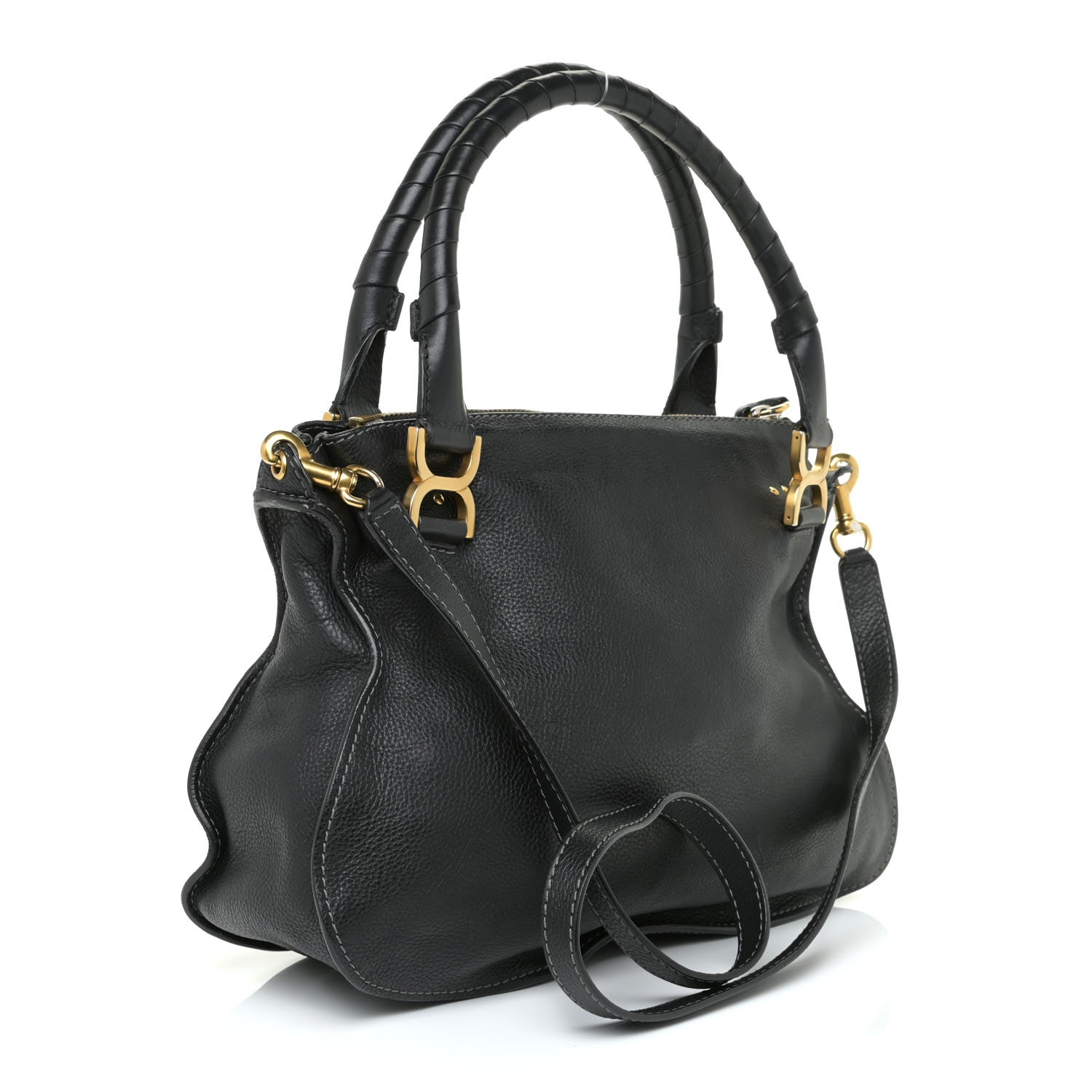 Chloe Calfskin Medium Marcie Satchel Black 3 of 14