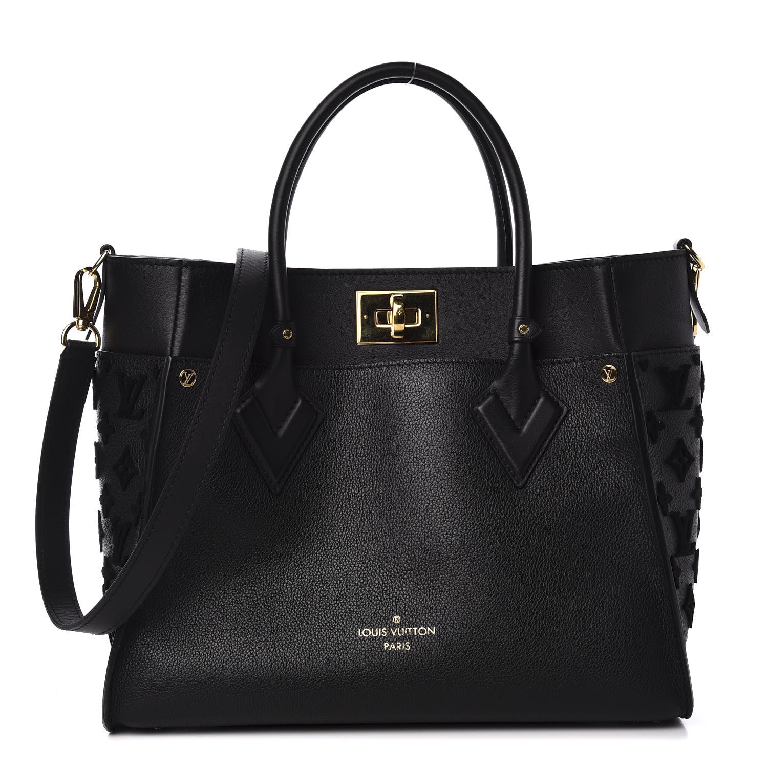 Louis Vuitton Calfskin Monogram Tufting On My Side Black 1 of 12