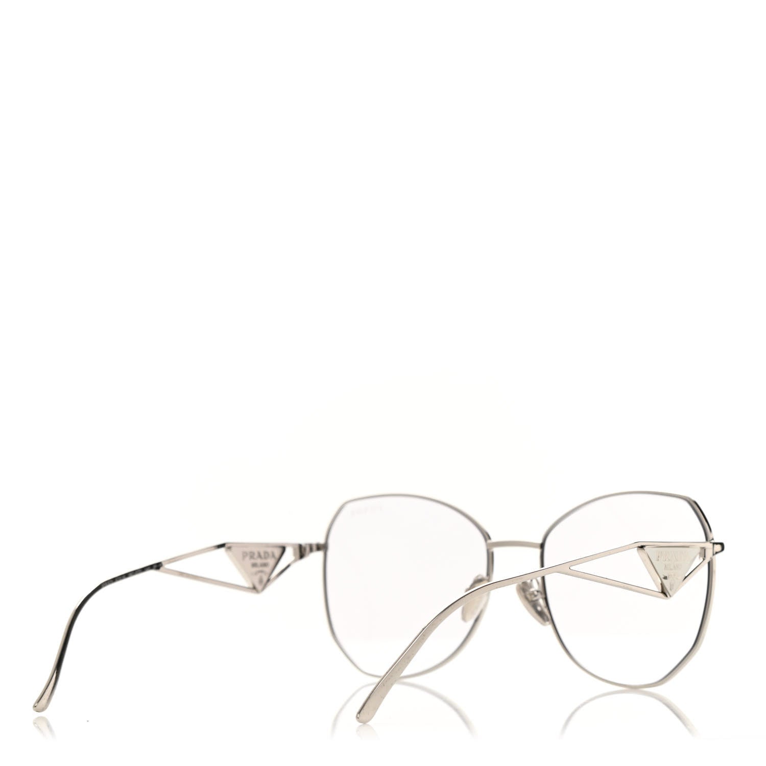 Prada Metal Symbole Triangle Logo Sunglasses SPR57Y Grey 4 of 7