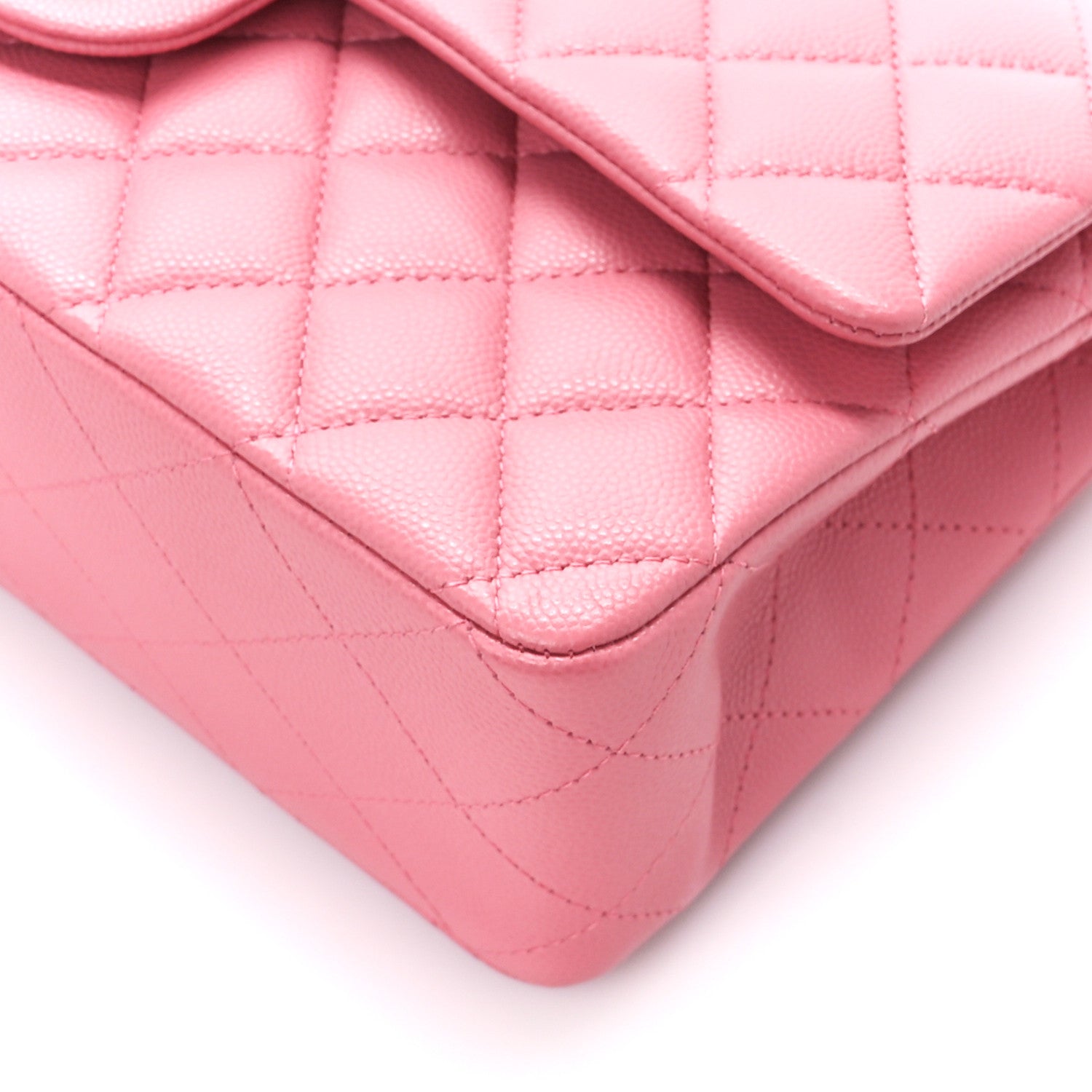 Chanel Caviar Quilted Medium Double Flap Pink 11 of 13