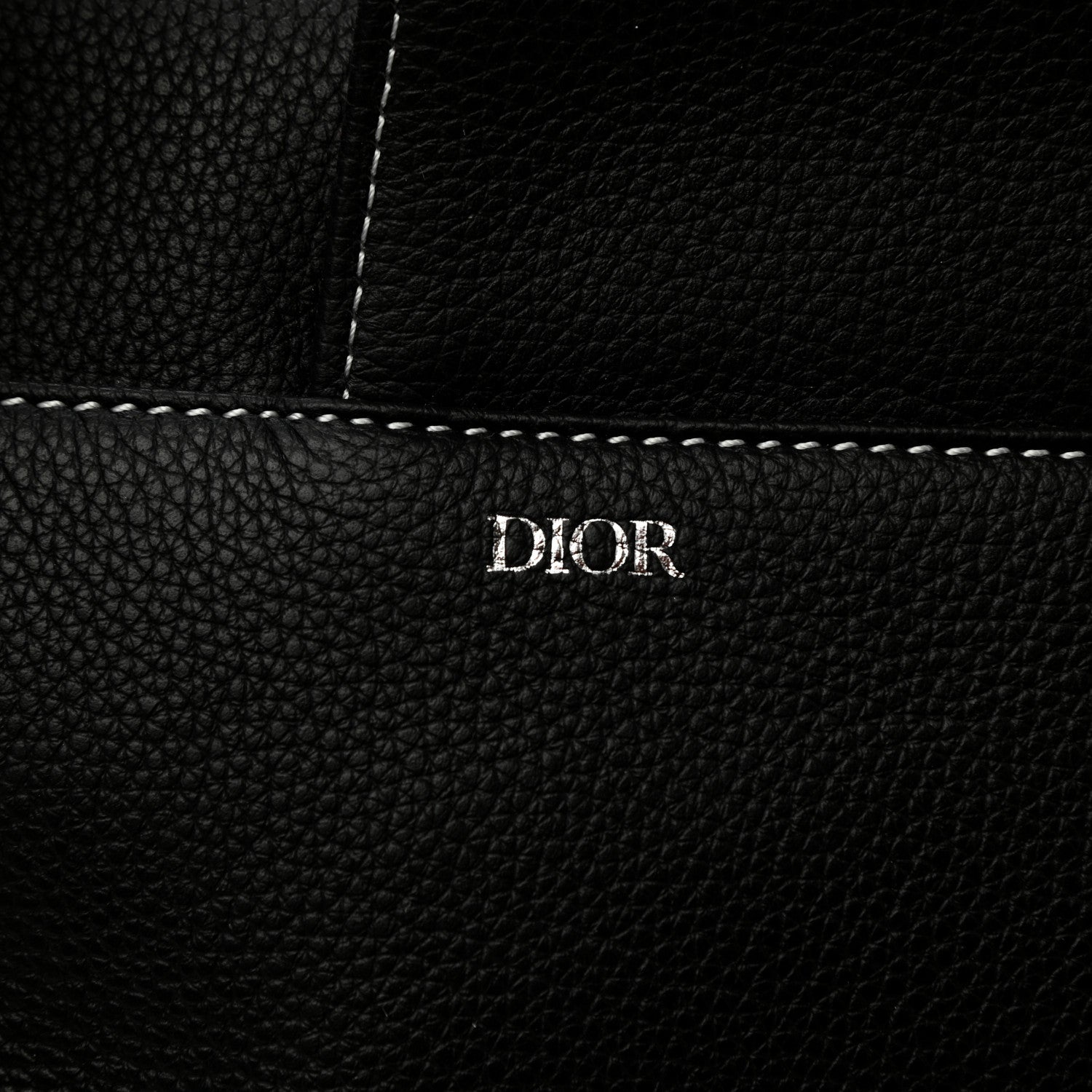Christian Dior Alex Foxton Grained Calfskin Logo Saddle Messenger Bag Black 7 of 10