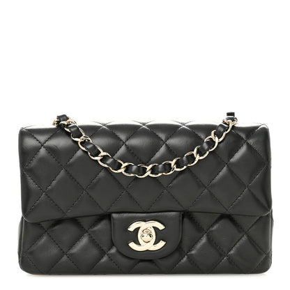 Chanel Lambskin Quilted Mini Rectangular Flap Black 1 of 11