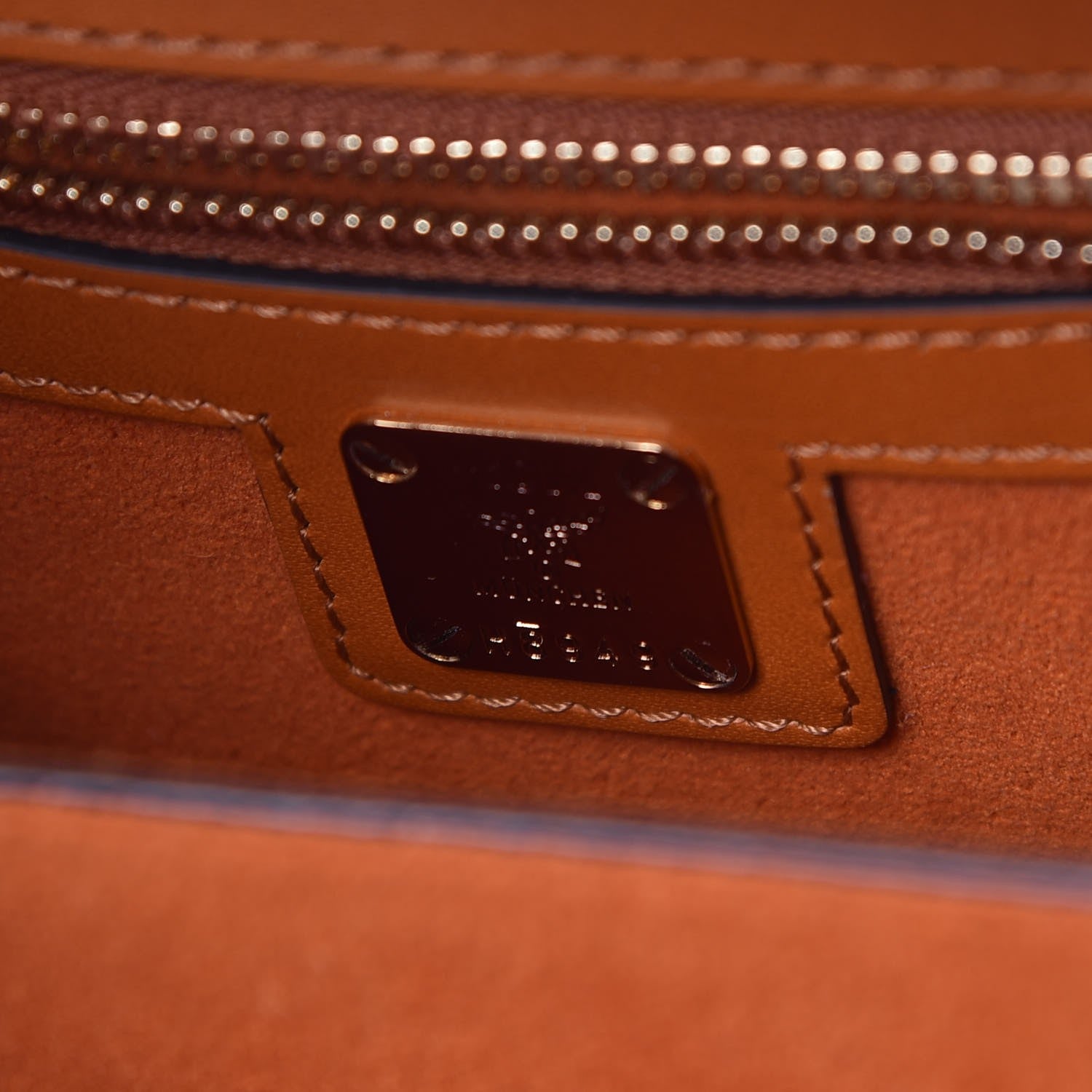 MCM Visetos Mini Patricia Shoulder Bag Cognac 6 of 6