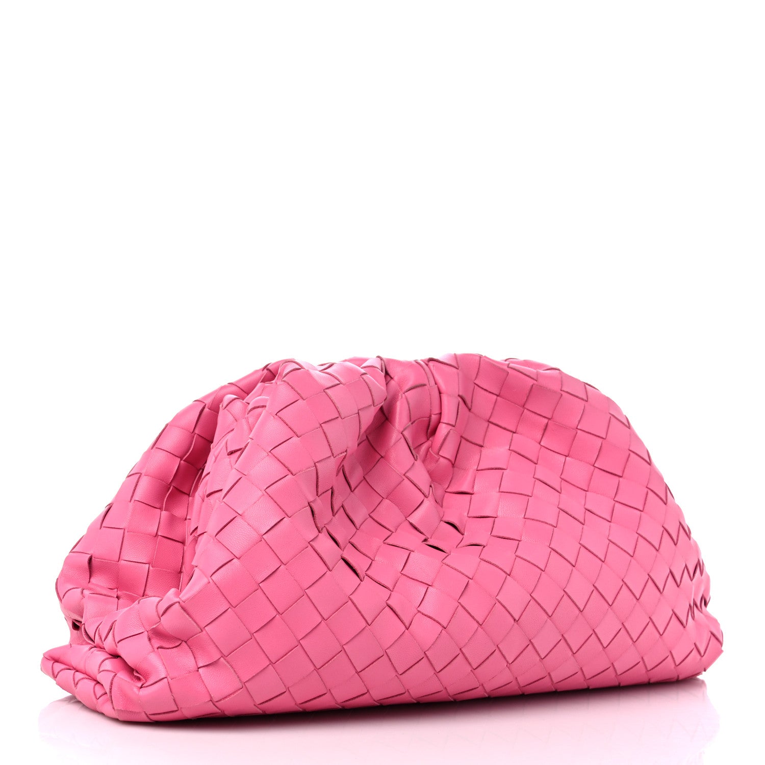 Bottega Veneta Nappa Maxi Intrecciato The Pouch Oversized Clutch Pink 3 of 11
