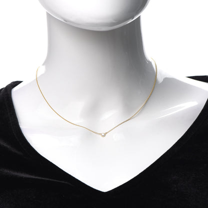 Tiffany 18K Yellow Gold Diamond .14ct Elsa Peretti Diamonds by the Yard Pendant Necklace 2 of 5