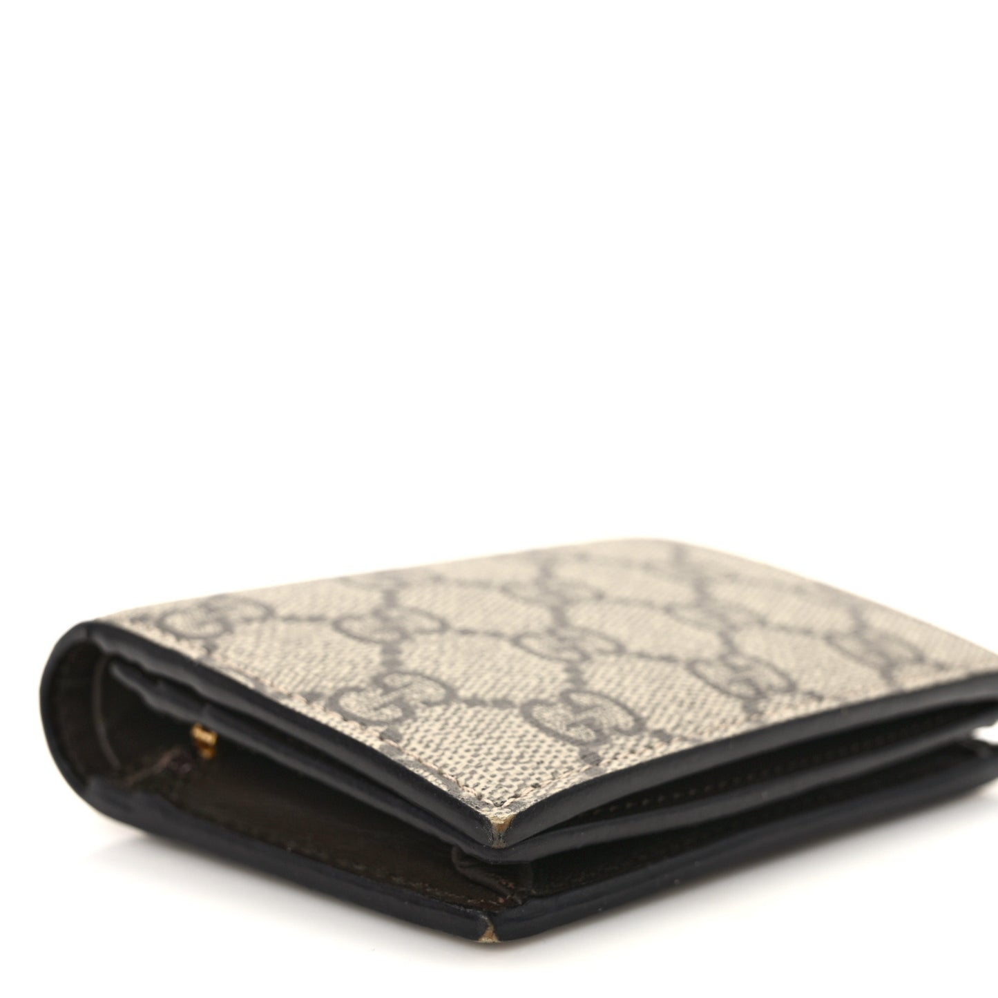 GG Supreme Monogram Card Case Beige