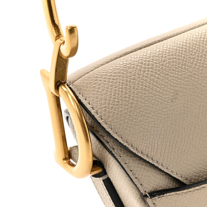 Christian Dior Grained Calfskin Saddle Bag With Strap Sable 12 of 14