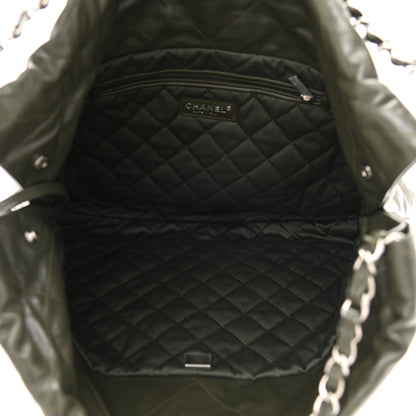 Chanel Shiny Calfskin Quilted Chanel 22 Khaki 13 of 13