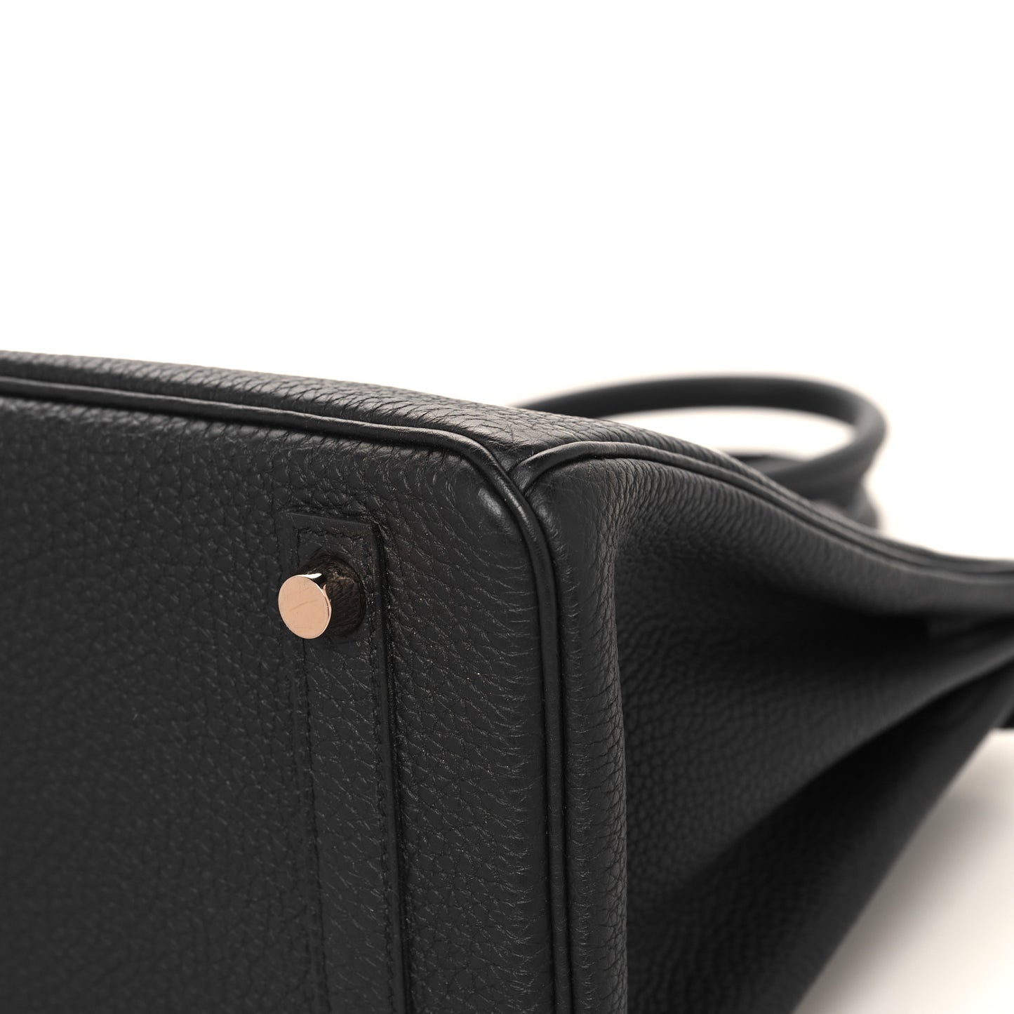 Togo Horseshoe Birkin 25 Black Bordeaux