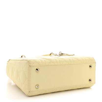 Christian Dior Lambskin Cannage Small My ABCDior Lady Dior Soft Yellow 4 of 16