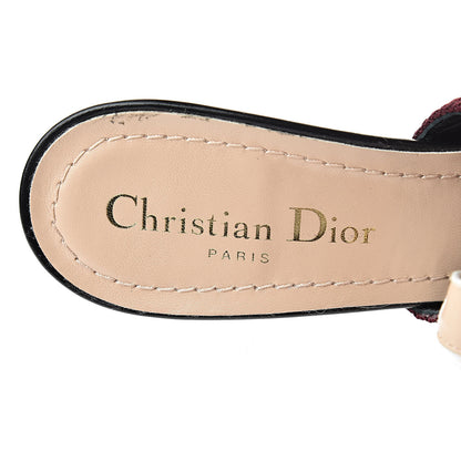 Christian Dior Technical Canvas Ribbon J Adior Slingback 65mm Pumps 37 Rouge Black 9 of 12