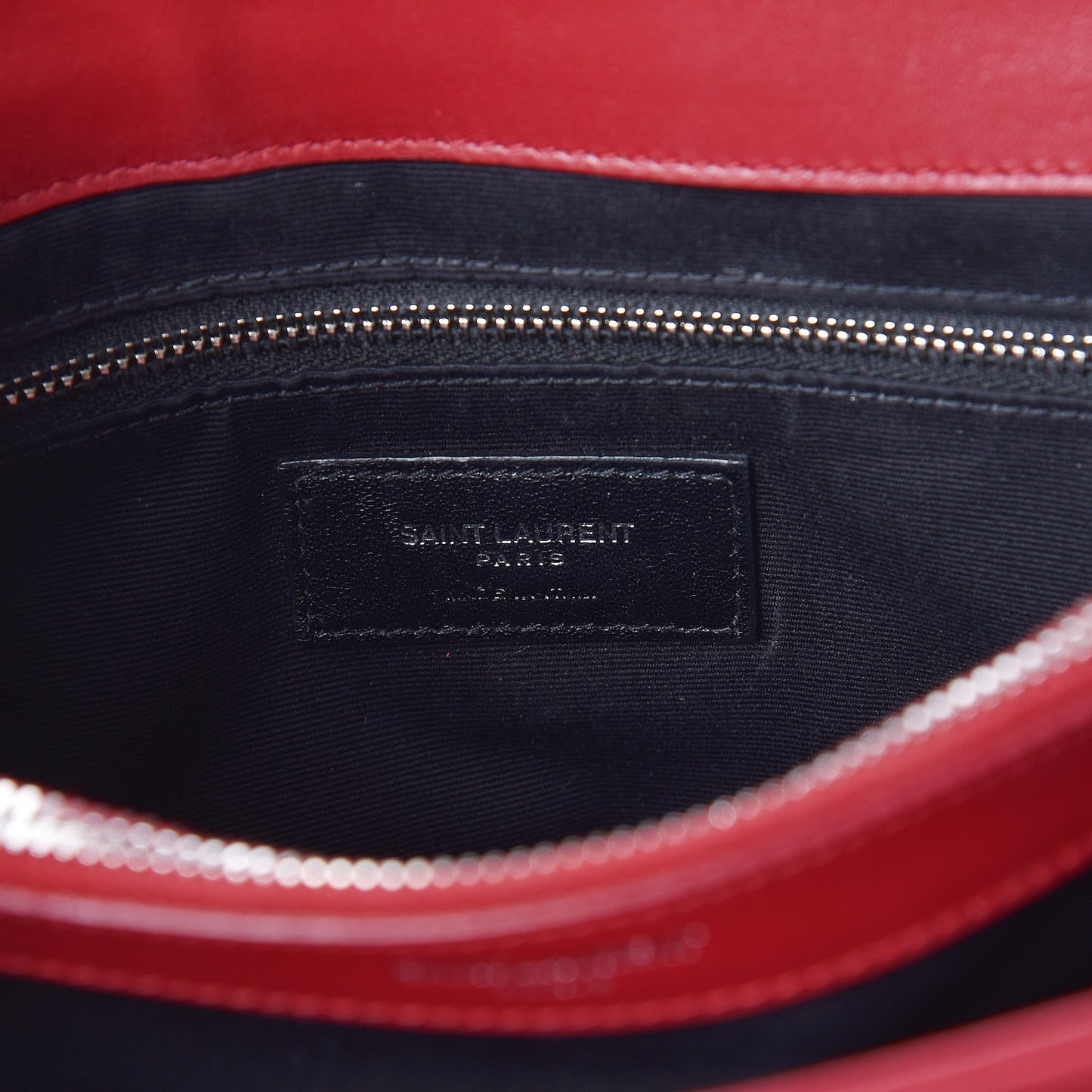 Calfskin Y Quilted Monogram Medium Loulou Chain Satchel Lipstick Red