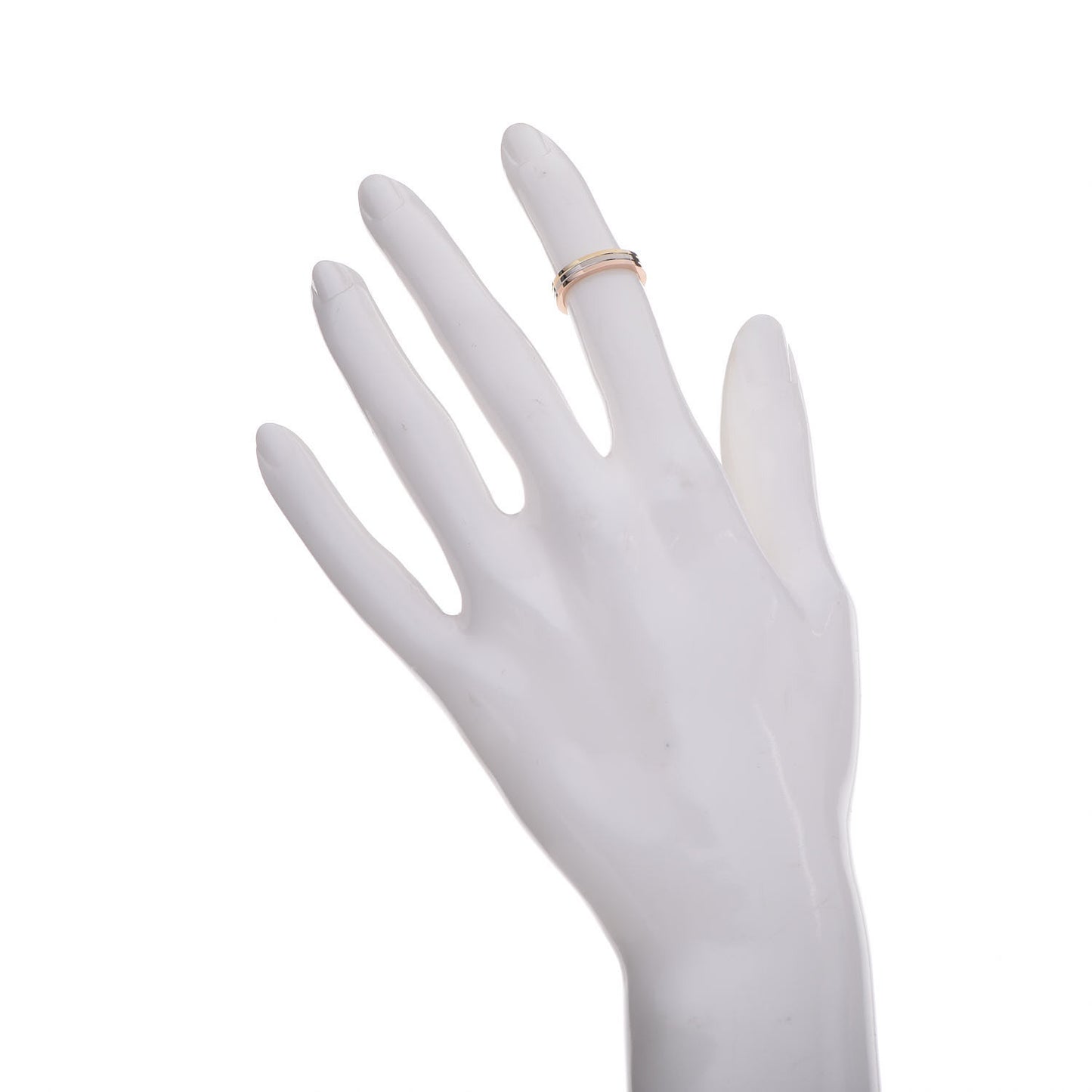 18K Pink White Yellow Gold 3.5mm Vendome Louis Cartier Wedding Band Ring 45 3.25